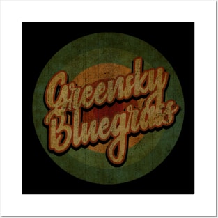 Circle Retro Vintage Greensky Bluegrass 80s Posters and Art